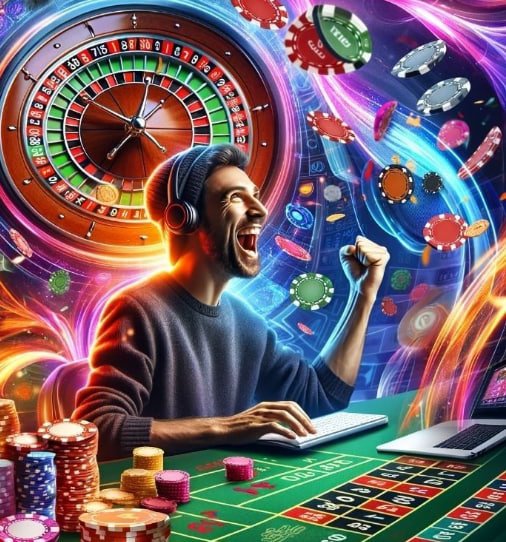 Habanero slot game interface showing reel layout, paylines, and spin button on link dewapoker